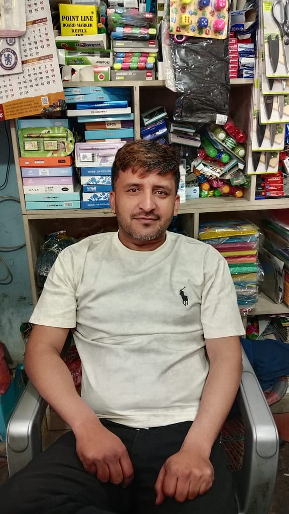 Santosh Regmi Proprietor of M 2 Stationery Salik Chowk Kathmandu
